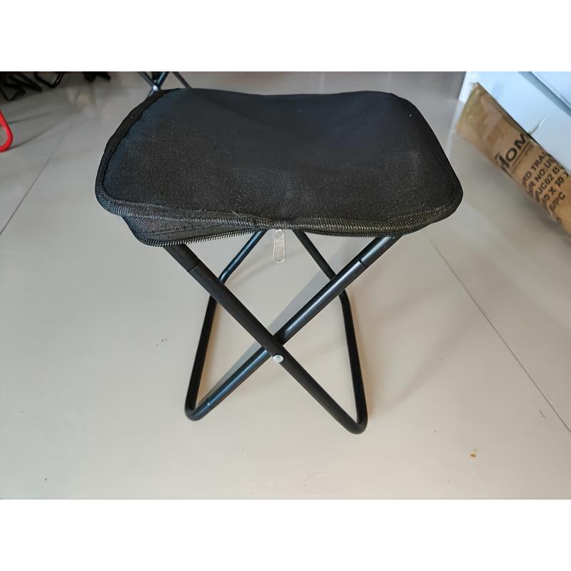1pc Portable Folding Stool, Max 265lb/120kg Strong Stable Folding Camping Seat, Lightweight Compact Foldable Stool for Hiking, Fishing, Travel, Outdoor Events & Home Use, Collapsible Stool