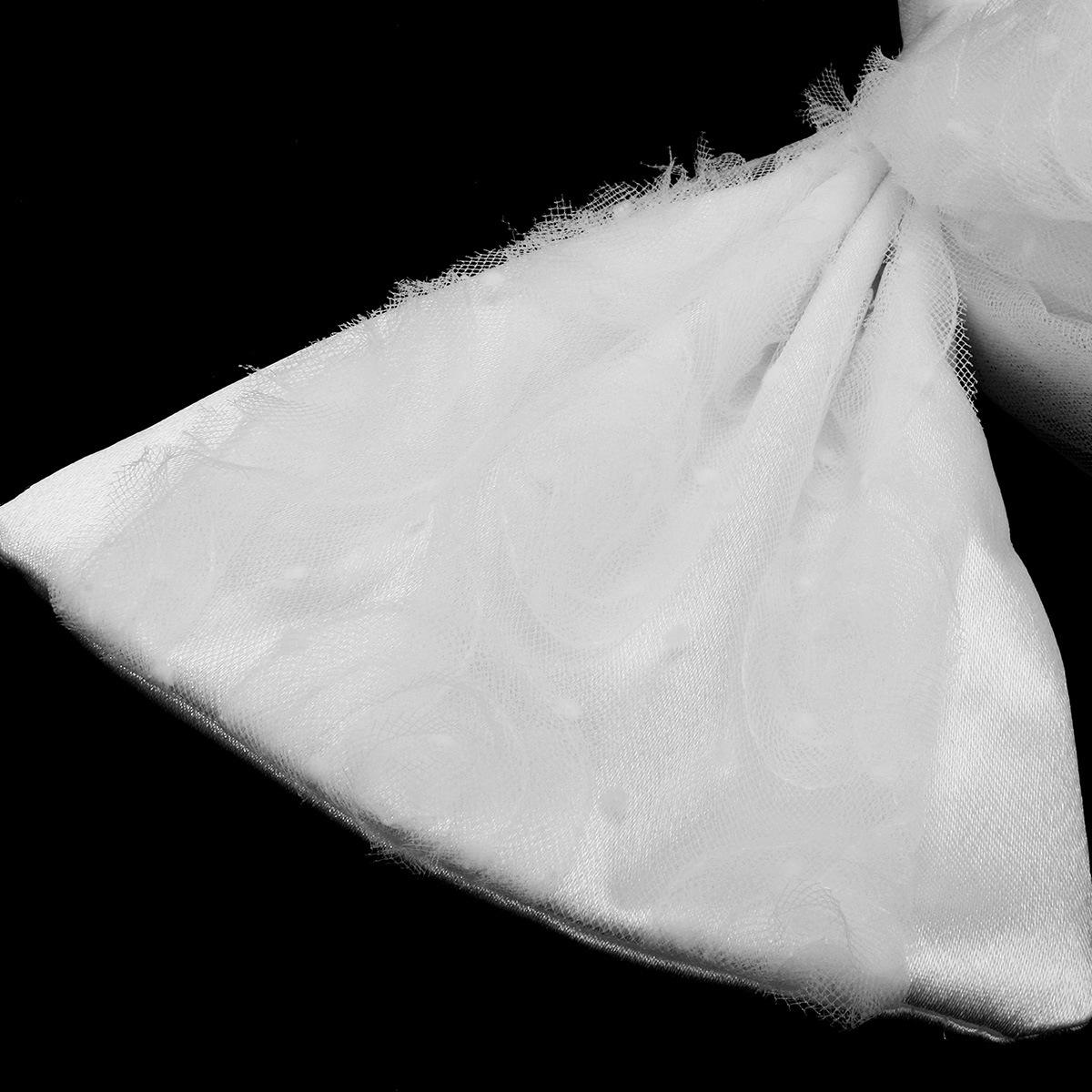 Elegant Bridal Veil - Bridal White Bow Lace Veil with Hairpin Headpiece for Wedding Ceremony, Award Commemorative Events
