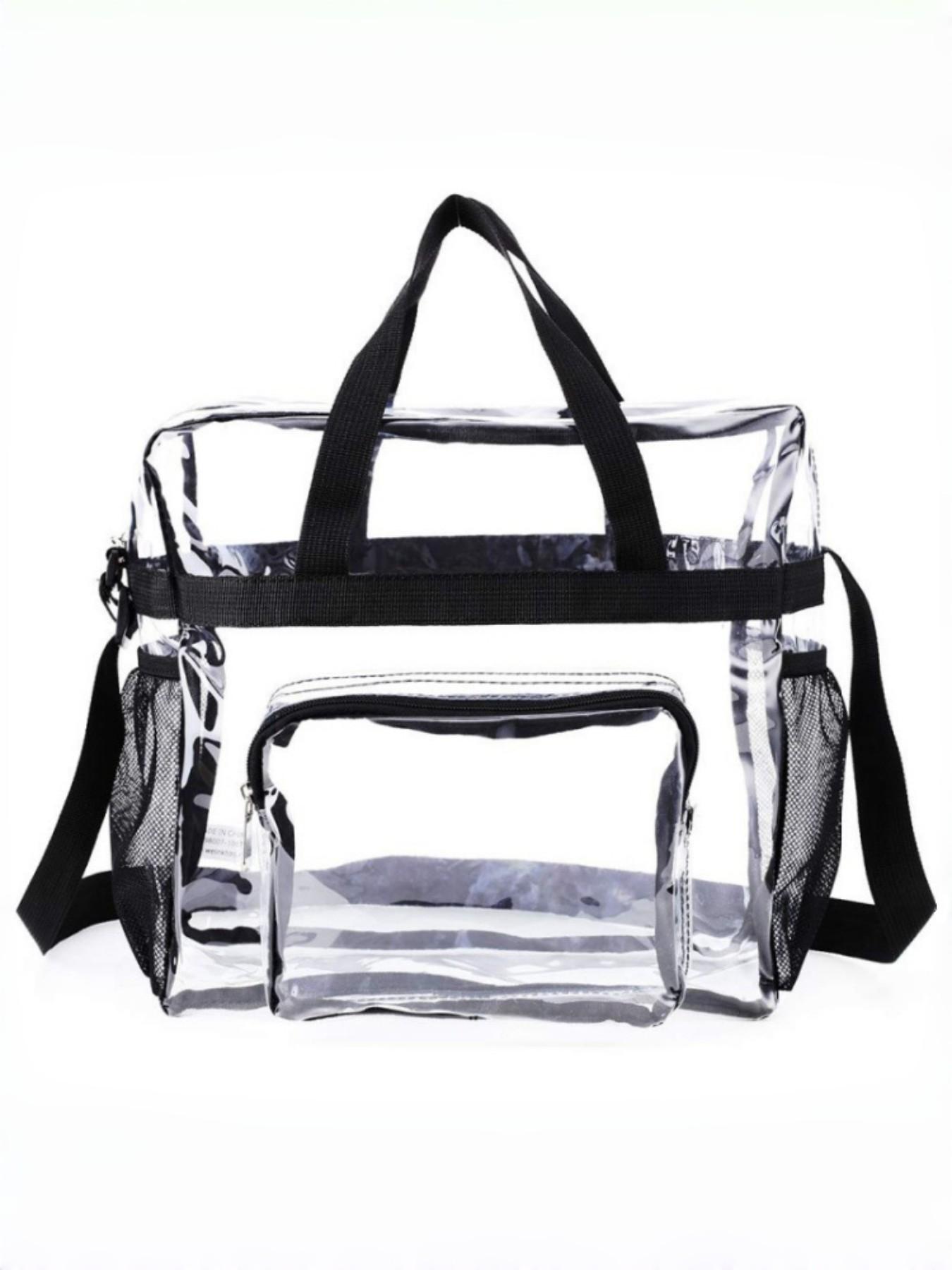 Fashionable Transparent PVC Storage Bag, High-Value Large Capacity Handheld Travel Bag, Lightweight Shoulder Bag for All Seasons