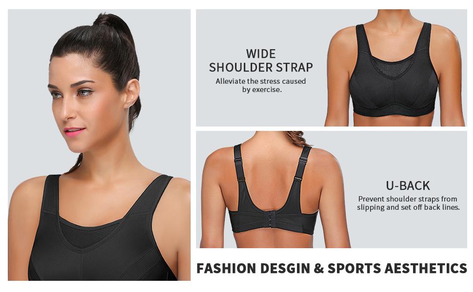 Wingslove High Impact Sports Bras For Women's Non Padded Full Coverage Wireless Work Out Bra SpringStatements