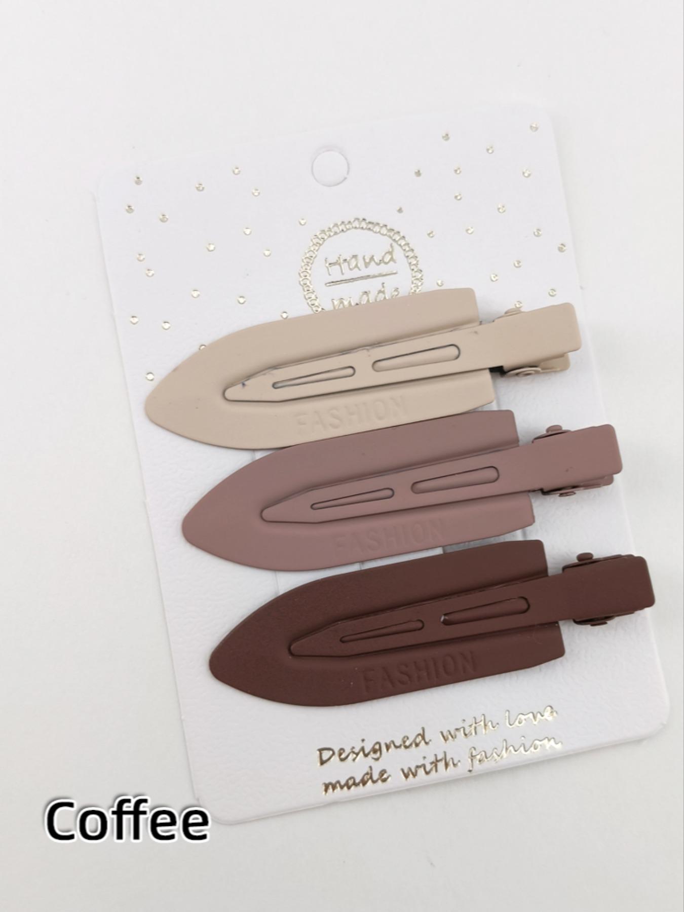 1 Pack 3 Pcs 7cm Water Drop Hair Clip, Metal Material, Dopamine Color Series, Secure Side Bangs and Daily Hairstyles, Styling Accessories