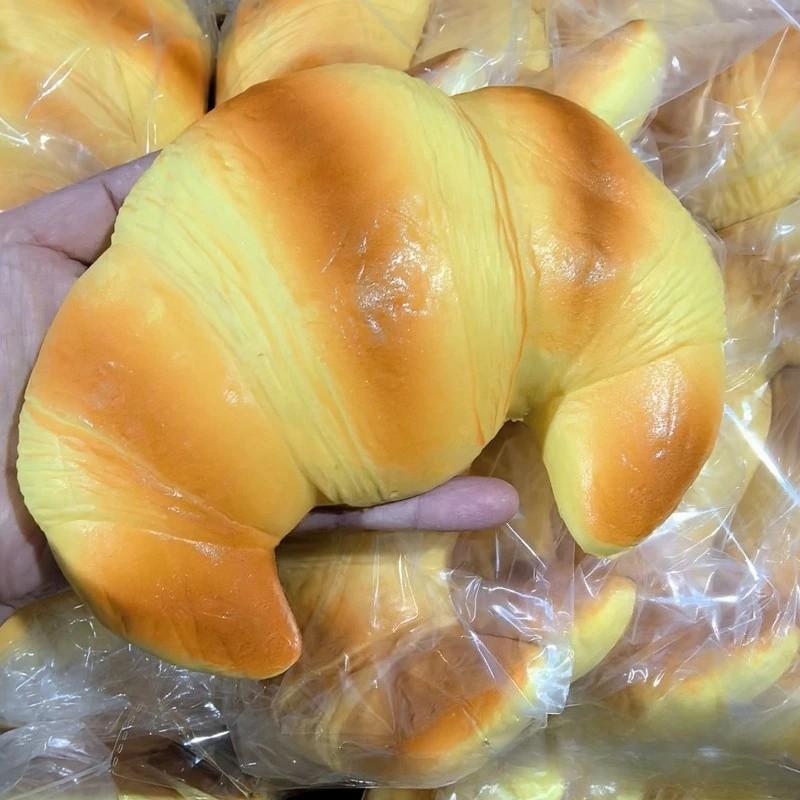 Anboor Slow Rising Squishies Toys for Kids, Bread Squishys Foam Food Croissant, Jumbo Big Stress Squishes, Cute Giant Squeeze Toy