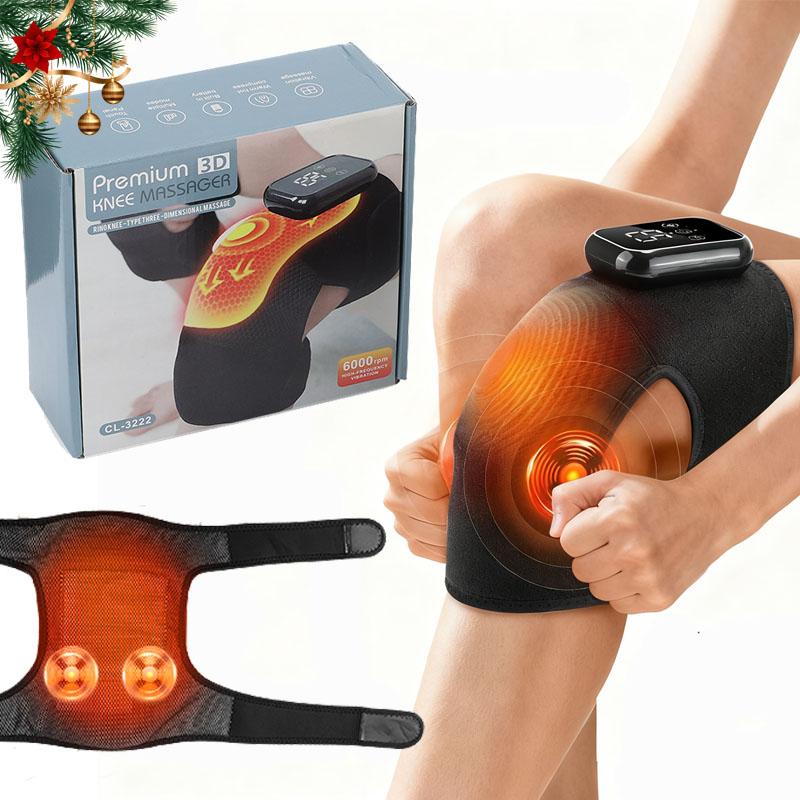 Heated Knee Massager with 3 Vibration Modes 3 Heating Levels, Heated Wrap Knee Support, Ideal Gifts