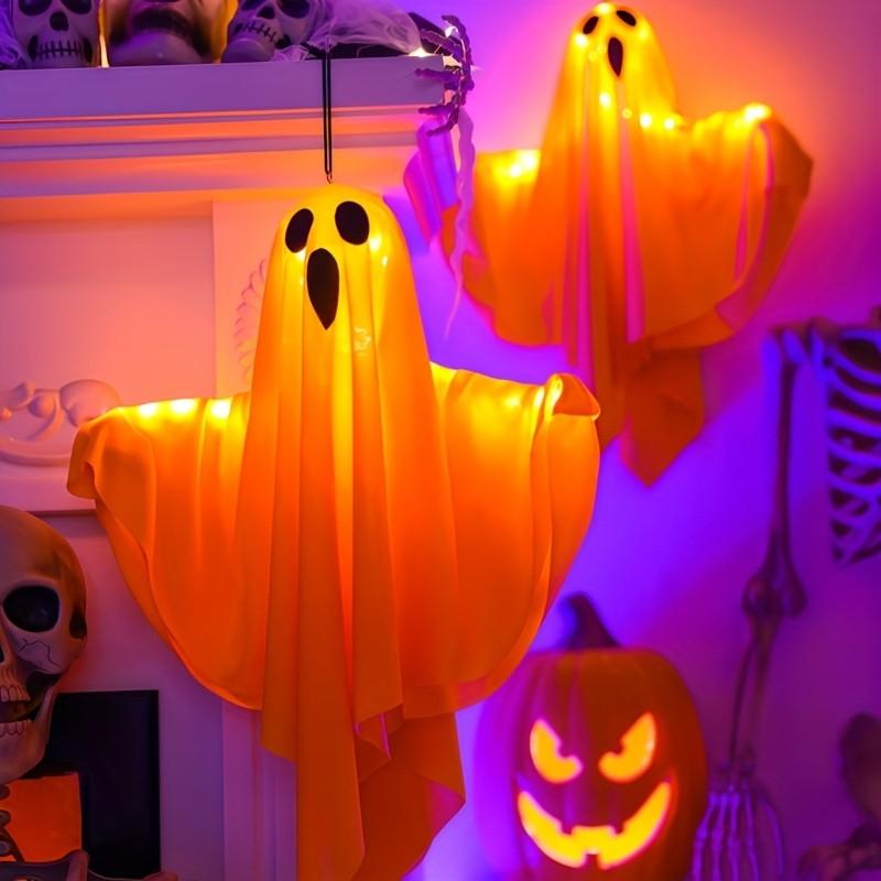 Halloween DIY Glow Decorations, 20-Inch LED Lights with Hanging Rope, Battery-Powered, Indoor Outdoor Use, Easy Installation, Festive Lighting