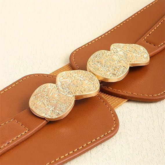 Women Dress Waist Belt Stretchy Elastic Vintage Belts For Dress Metal Buckle Apparel Accessories Women Dress Waist Belt Stretchy Elastic Vintage Belts For Dress Metal Buckle Apparel Accessories