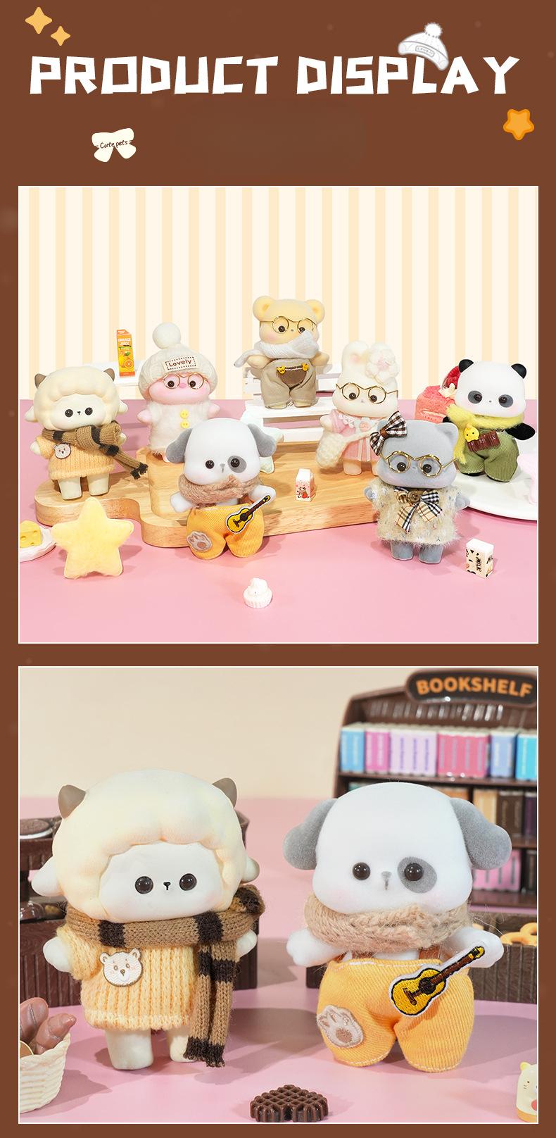 Cute Animal Blind Box Plush Keychain, Kawaii Fluffy Panda/Bear/Sheep Bag Charm, Mystery Box Collectible Toy, Gift for Kids & Friends Cute Animal Blind Box Plush Keychain, Kawaii Fluffy Panda/Bear/Sheep Bag Charm, Mystery Box Collectible Toy, Gift for Kids & Friends