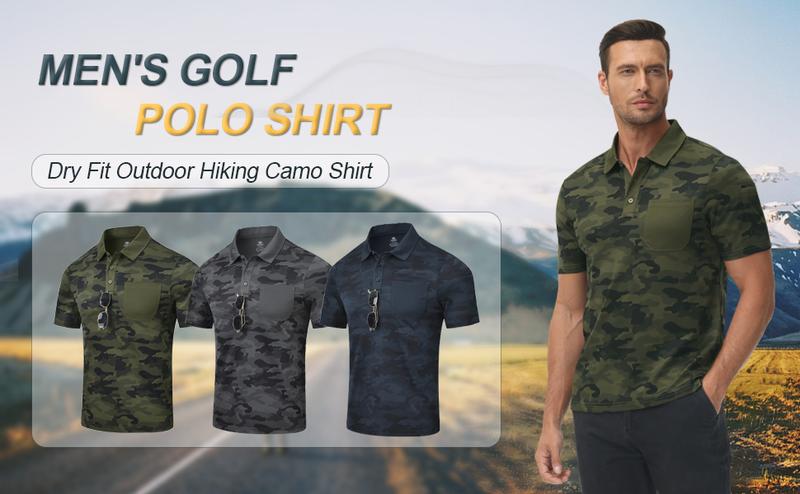 Men's camouflage golf shirt Men's Fashion Short Sleeve Polo Shirt Men's camouflage golf shirt Men's Fashion Short Sleeve Polo Shirt