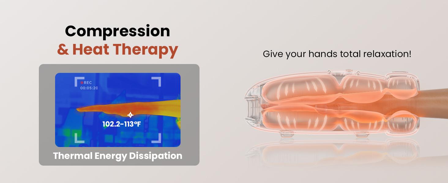 BOB AND BRAD Hand Massager with Heat and Compression, Pain Relief, Shiatsu Hand Massager for Arthritis and Carpal Tunnel,Pain Relief from Wrist to Palm and Finger, FSA and HSA Eligible,102.2-113°F(39-45°C),3 Intensity Levels