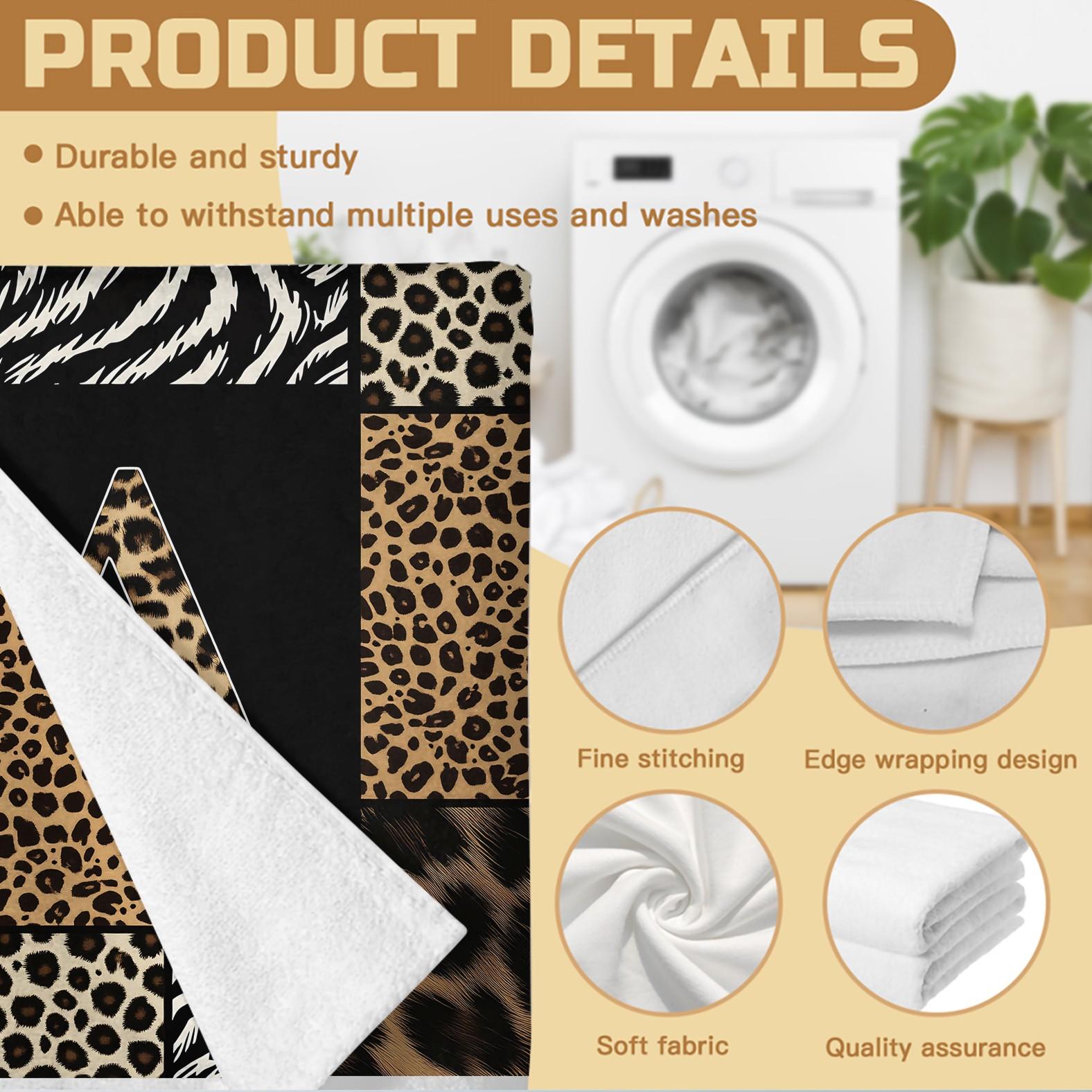 American‑Style Leopard‑Print Quick‑Dry “A‑Z” Beach Towel—Lightweight, Portable, and Space‑Saving. Perfect as a Pool Towel, Camping Towel, or Everyday Bath Towel, It’s an Essential Item for Beach Trips and Makes a Great Gift or Personal Purchase