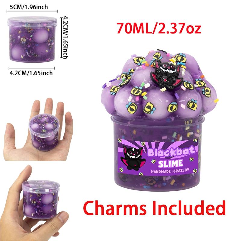 Portable 2.37oz Jelly Cube Crunchy Crystal Slime kit Clear Sticky Slime Soft DIY Non-Sticky Stretchy Sludge Party Favors Birthday Gifts, Moldable Handmade Taba Squishy