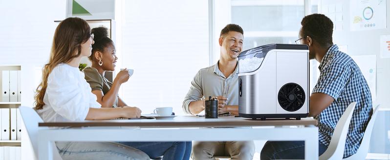 COWSAR Nugget Ice Maker Countertop, Soft Chewable Nugget Ice Cubes Machine, One-Button Quick Ice Making 34Lbs/Day, Self-Cleaning, Portable Stainless Steel Ice Machine