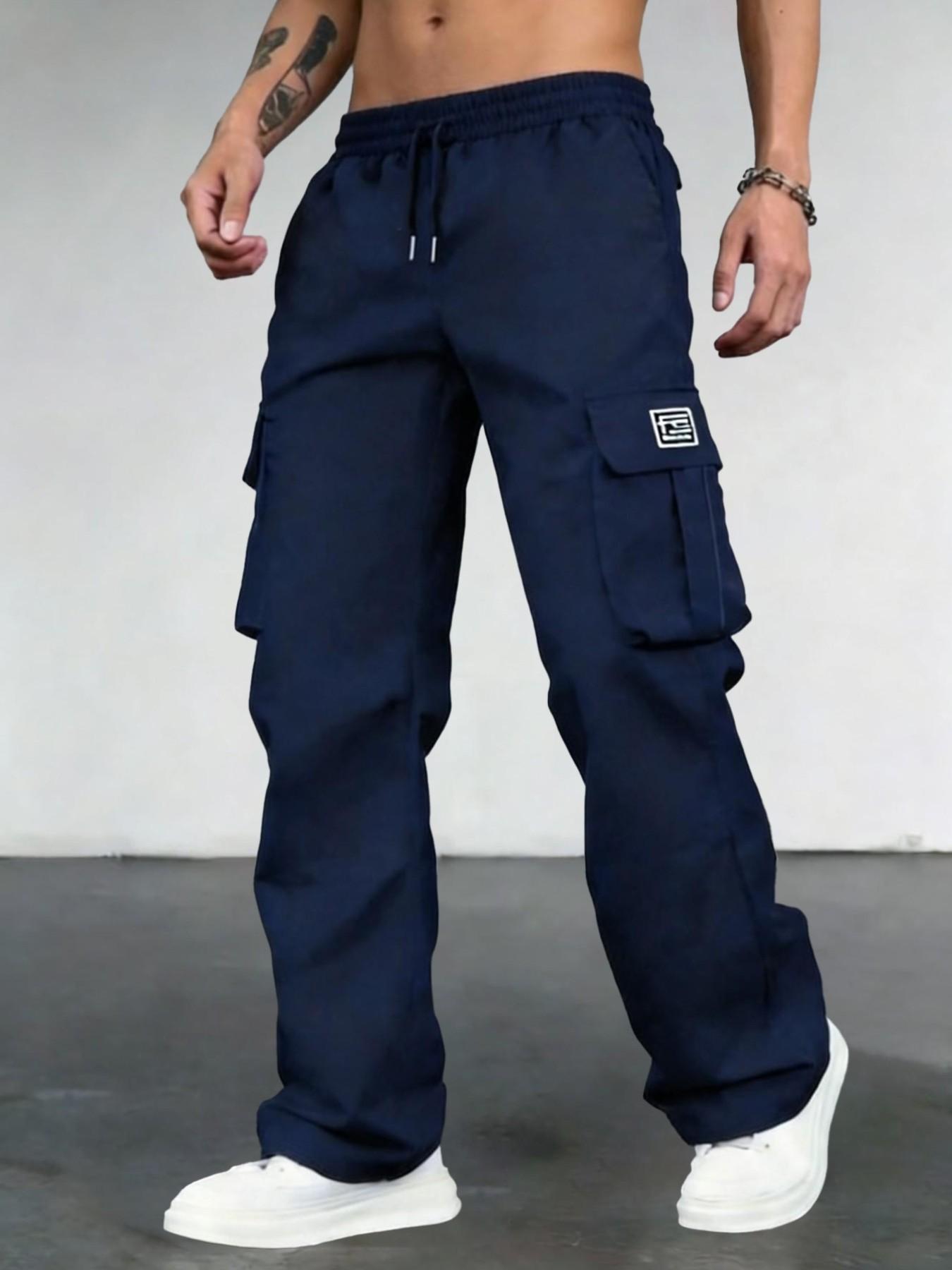 Men's Casual Summer Lightweight Athletic Fitted Cut Work Pants, Fashion Multi-Pocket Outdoor Sports Long Pants, Comfortable and Stylish Casual Trousers Men's Clothing