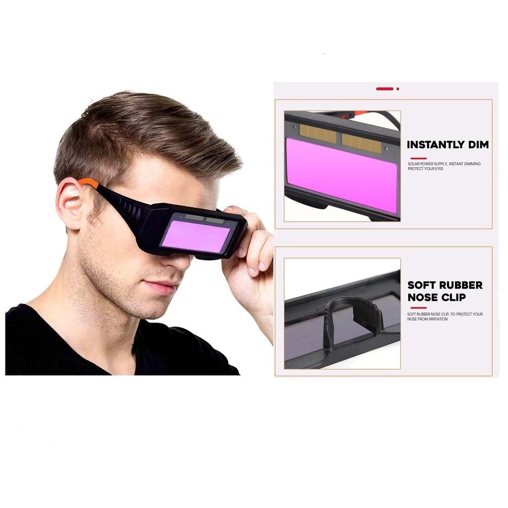 Auto-Darkening Welding Goggles | Adjustable Strap Goggles UV/IR Protection & 1/28000s Reaction - TIG/MIG/ARC Helmet with Clear Lens*5 Welding goggles Industrial Heavy Duty Auto-Darkening Welding Goggles | Adjustable Strap Goggles UV/IR Protection & 1/28000s Reaction - TIG/MIG/ARC Helmet with Clear Lens*5 Welding goggles Industrial Heavy Duty