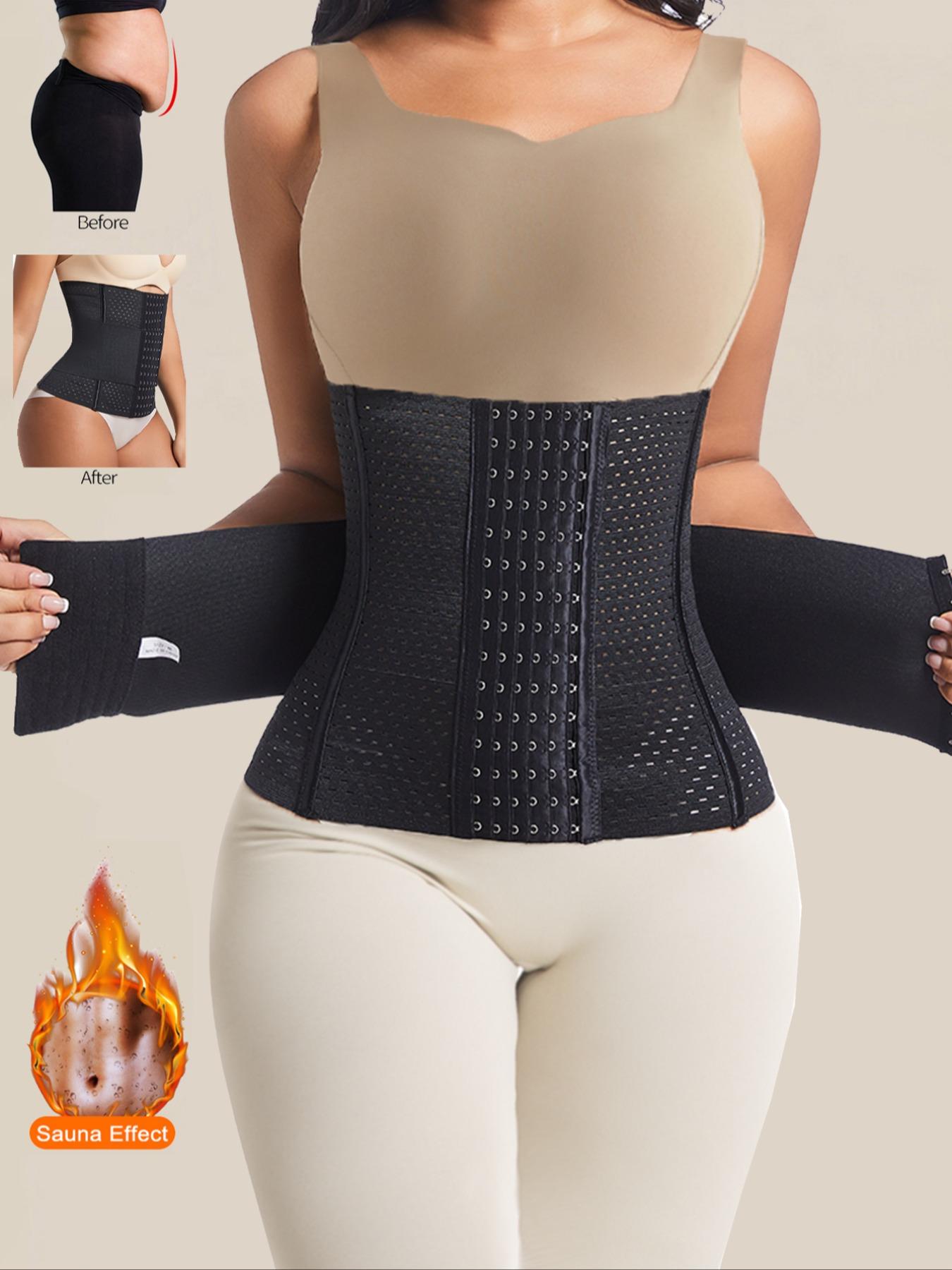 Wrap Waist Trainer Body Shaper Double Belt Sheath Height 28CM Faja Body Shaper Corset Shapewear Woman Flat Tightens Belly  Waist Trainer Body Shaper Girdles for women