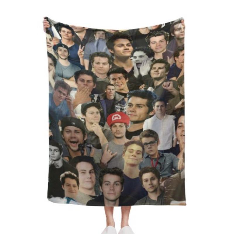 Dylan O'brien Collage Fleece Blanket, Ultra Soft Micro Throw for Couch Sofa Bed, Fan Must-Have Cozy Blanket, Perfect for Home Comfort, Soft Warm Blanket