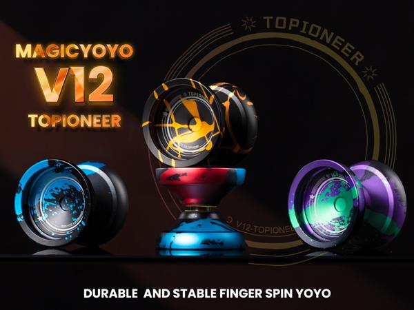 MAGICYOYO V12 Finger Spin Yoyo Professional Responsive Yoyo for Kids & Adults, Unresponsive Yoyo for Advanced, Professional Yoyo with 12 Yoyo Strings & Yo-Yo Accessory Kit