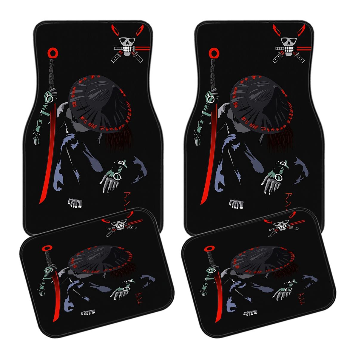 4-Piece Warrior Car Mat Set, All-Weather Non-Slip Front & Rear Mats, Stylish Interior Accessories, Ultimate Comfort & Protection