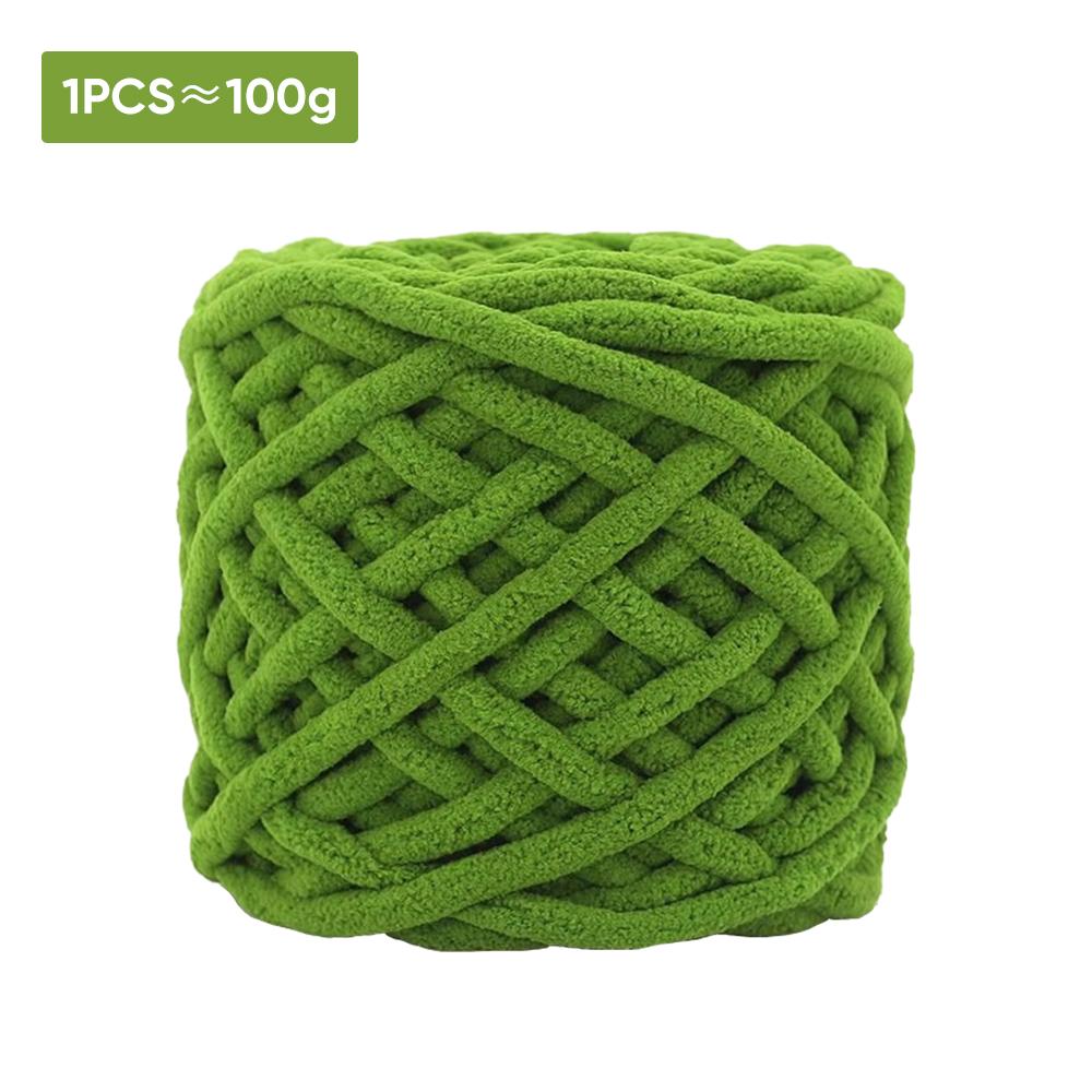 100g Thick Yarn Blanket Hand Knitted DIY Line, Soft Chenille Seat Pad Pet Nest Thread, Icelandic Scarf Hat Rod Needle Patchwork