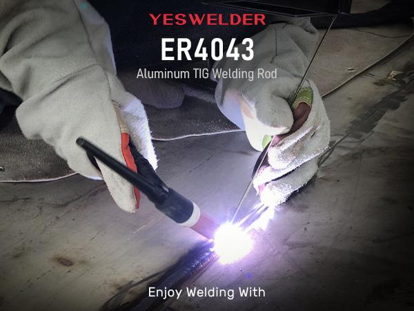 YESWELDER ER4043 Aluminum TIG Welding Rod 5LB 1/8" 1/16" 3/32" x 16" TIG Filler Rod