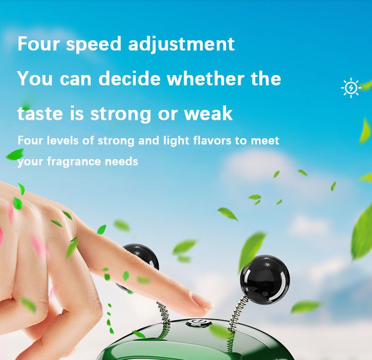 Smart Car Air Freshener AI Rechargeable Car Aroma Diffuser Smart eyes 4 Levels of Adjustable Intelligent Car Diffuser Gift