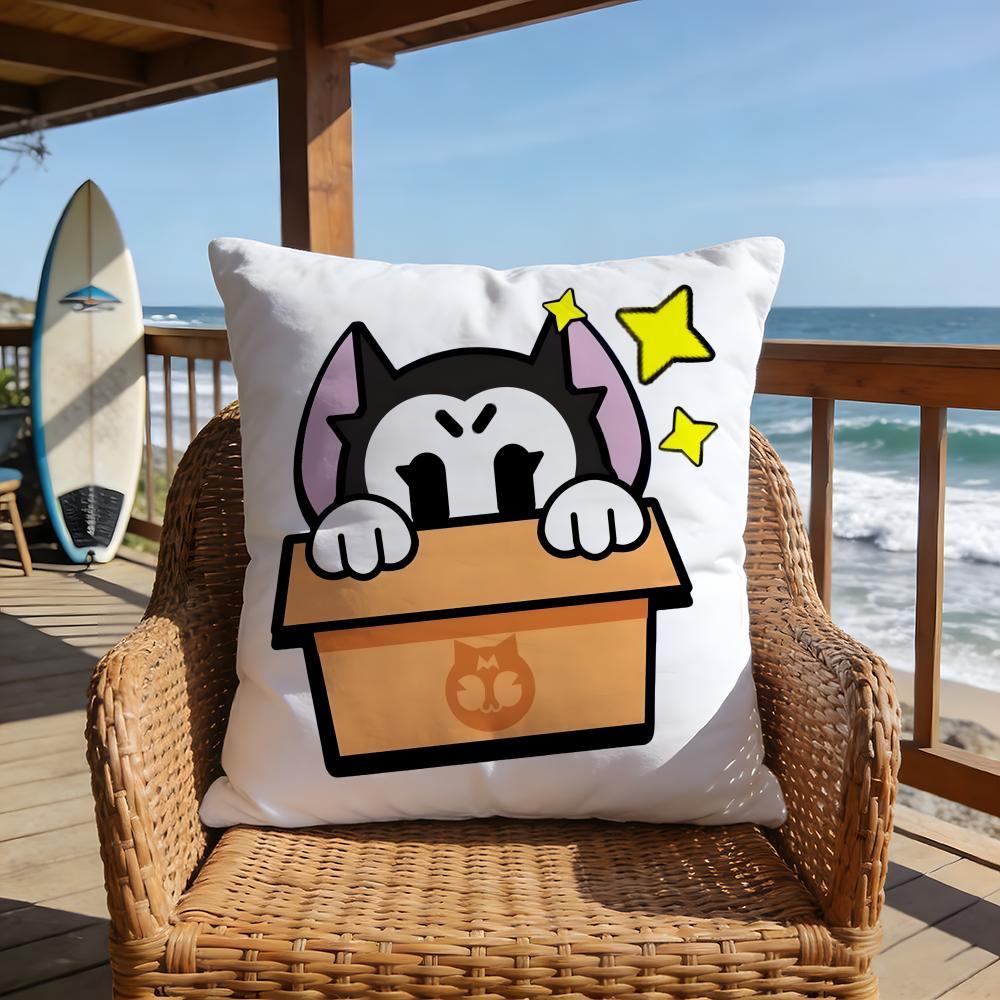 hot game Brawl Stars emoji meme Pillow Case 2026 new style printing Pillowcase Anti-dustmite Invisible zipper silky short plush Sofa cushion cover polyester microfiber queen king bed home