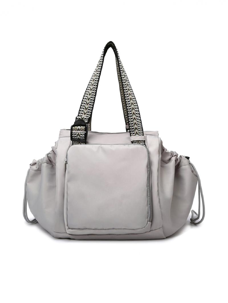 Women's Large Capacity Fitness Travel Daily Backpack - Casual Travel Backpack - Multi functional Convertible Cross/Shoulder Backpack, Multi layer Design, Beige/Black Strap Selection - Durable Material, Suitable for Work and Vacation