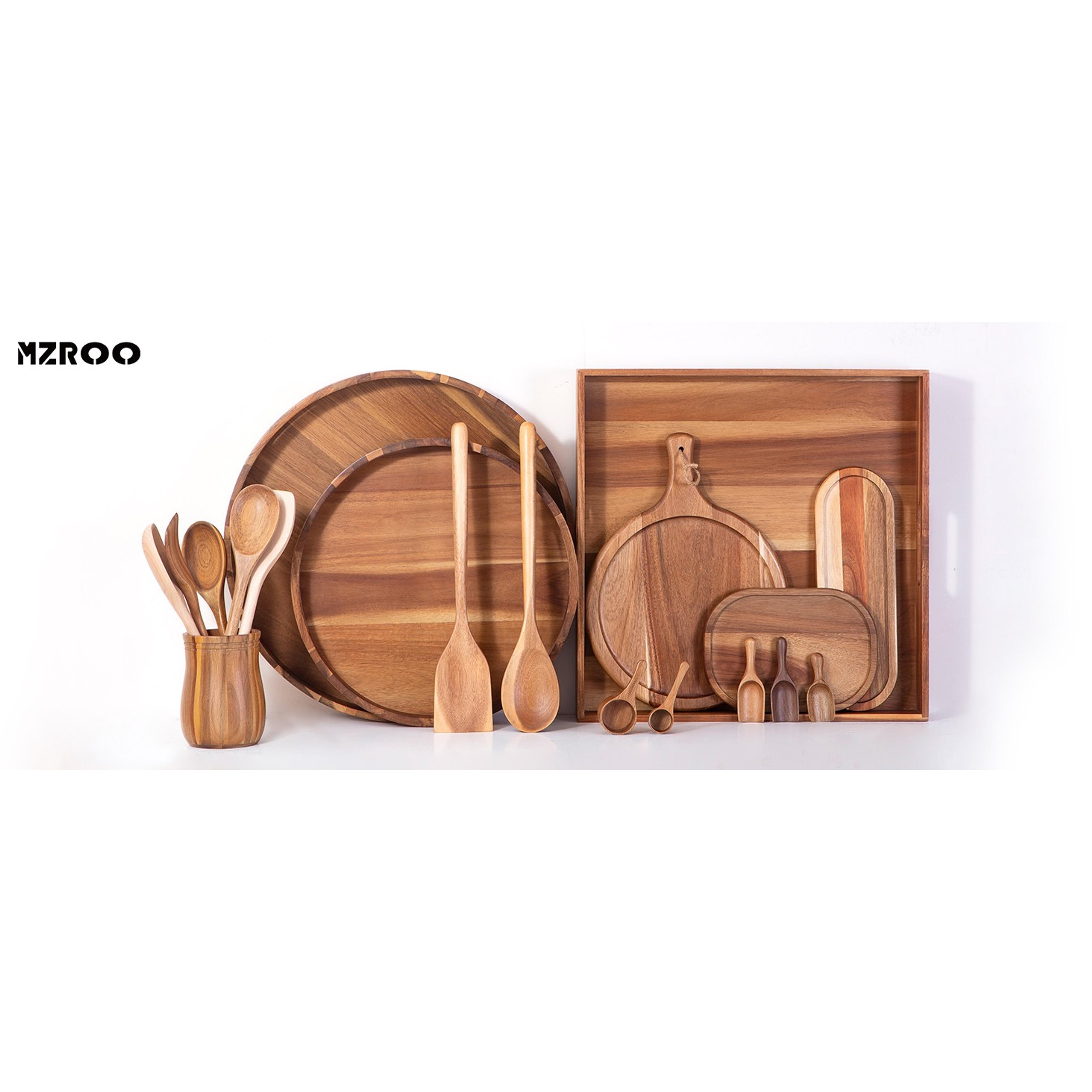 Big Wooden Scoop Shovel, 4PCS Large Coffee Scoops for Ground coffee, Acacia Wood Bean Salt Spoons, Wooden Scoops for Jars Canisters, Kitchen Scoops for Flour Laundry Scoop Multi-purpose