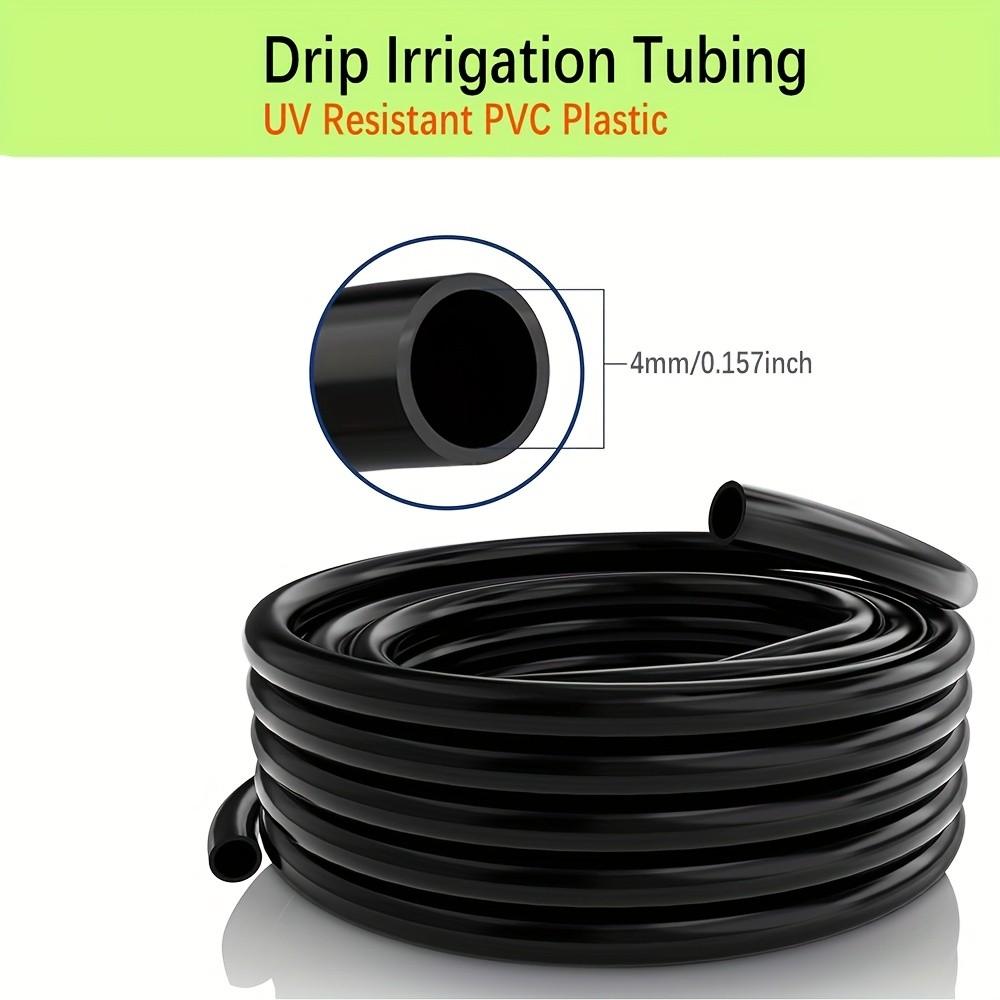 1 package of 50-200ft 1/4 inch drip irrigation pipe blank distribution pipe drip irrigation hose garden watering pipeline, suitable for garden irrigation system. Flexible Water Hose