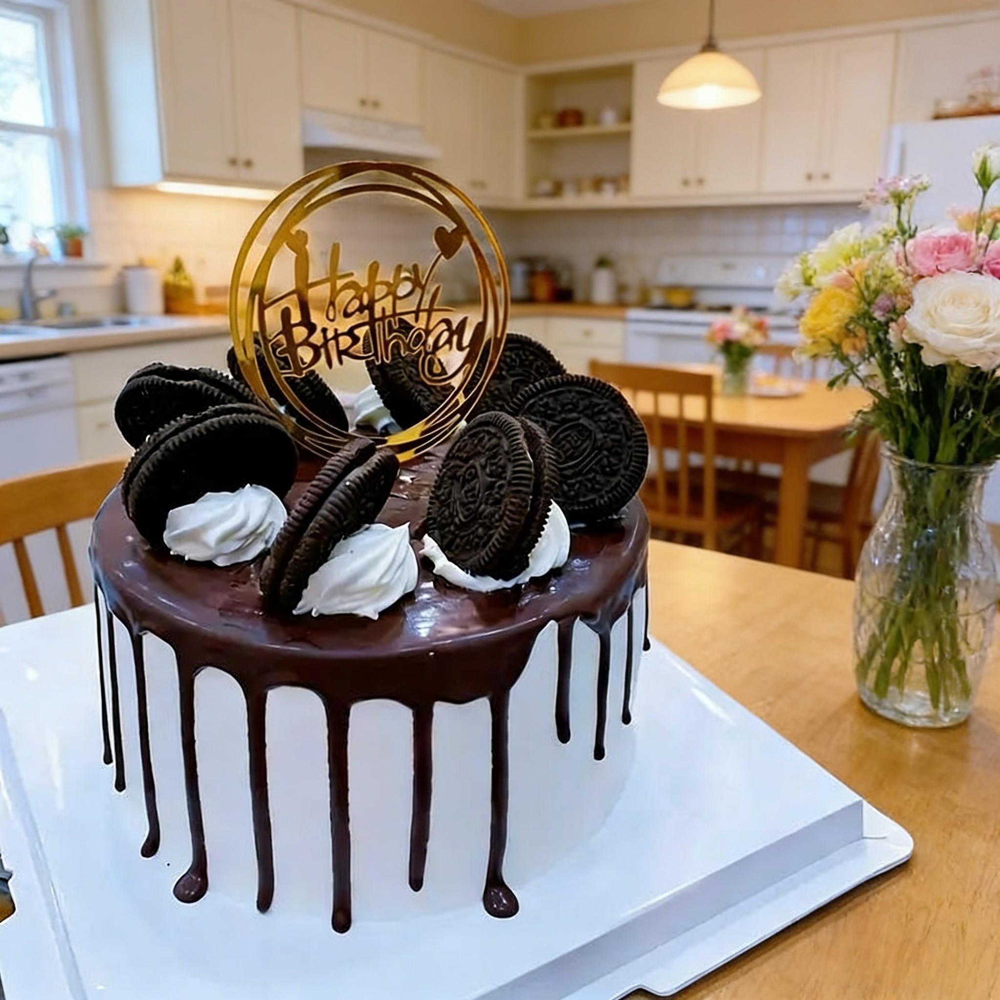 40pcs Acrylic Cake Decorations, Flashing Party Cake Decor, Birthday Card, Creative Baking Supplies, Festival and Birthday Gifts