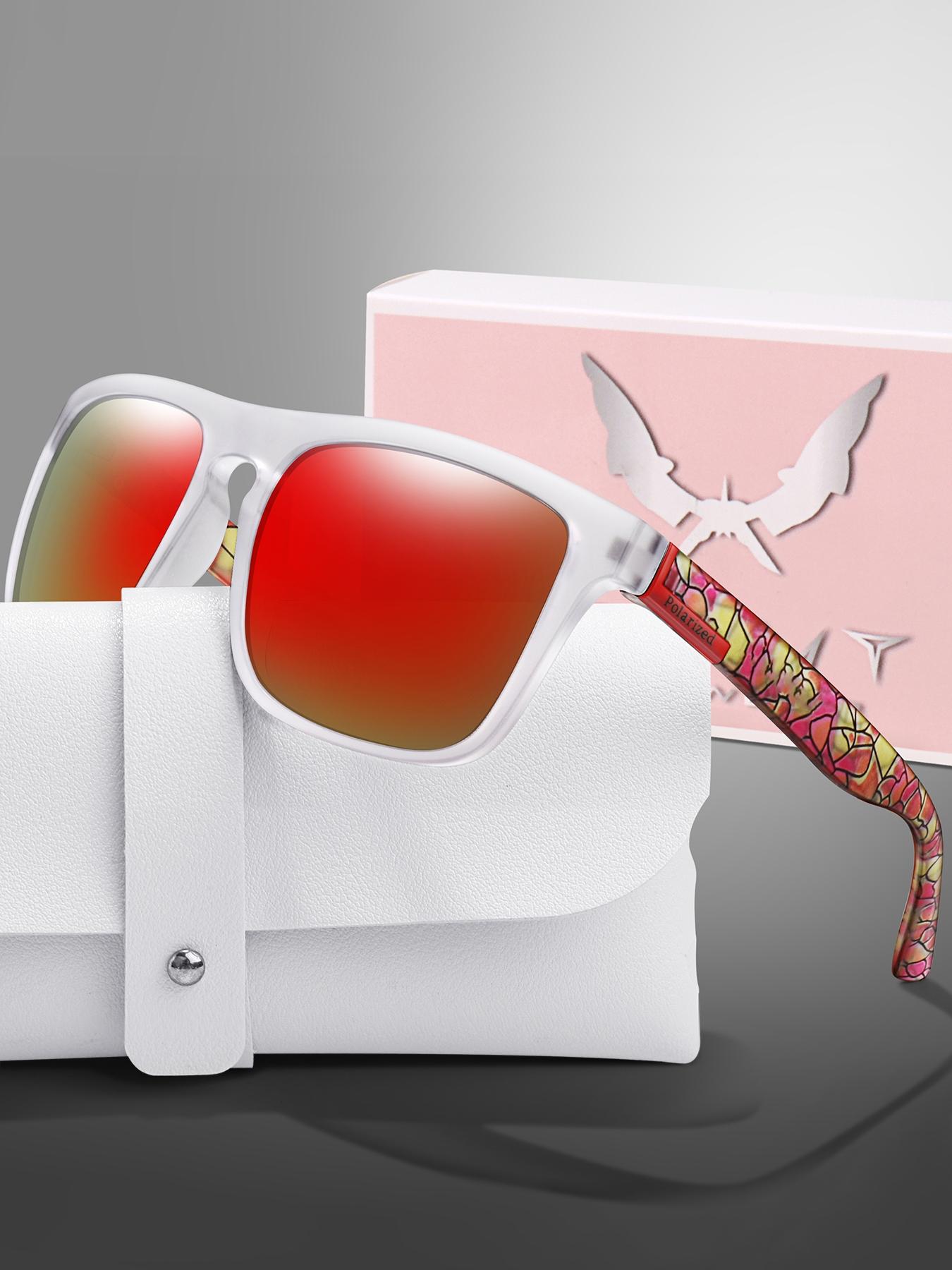 Classic Polarized Sunglasses with Case and Gift Packaging, Stylish UV Protection Eyewear, Vintage Square Frame for Daily Use, Perfect for Outdoor Activities, Great Gifts for Christmas, Valentine's Day, and Mother's Day, Trendy Vintage Sunglasses