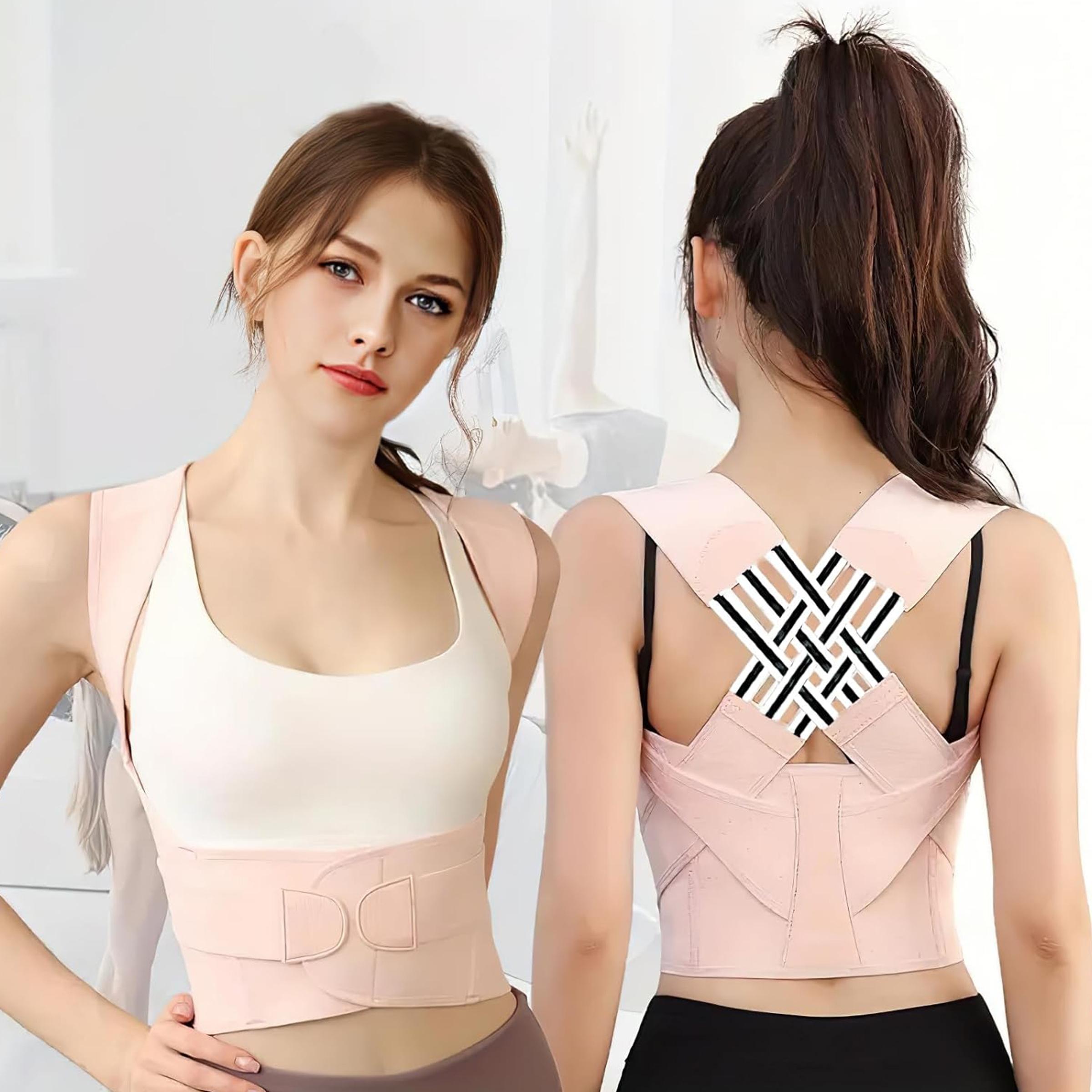 Back Brace for Posture Correction, Posture Straightener, Adjustable Adult Back Support Belt for Waist and Lumbar Support, Helps Prevent Scoliosis, Comfortable Fit, Posture Strap