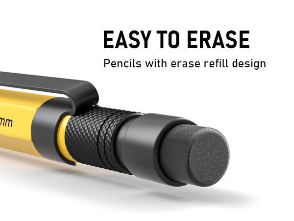 3 Pack 1.3 mm Mechanical Pencils Set with 36 Lead Refill, 3 Eraser - Weatherproof Metal Barrel, Heavy Duty Carpenter Pencil for Outdoor Marking Drafting Drawing Sketching Woodworking - with Case 3 Pack 1.3 mm Mechanical Pencils Set with 36 Lead Refill, 3 Eraser - Weatherproof Metal Barrel, Heavy Duty Carpenter Pencil for Outdoor Marking Drafting Drawing Sketching Woodworking - with Case