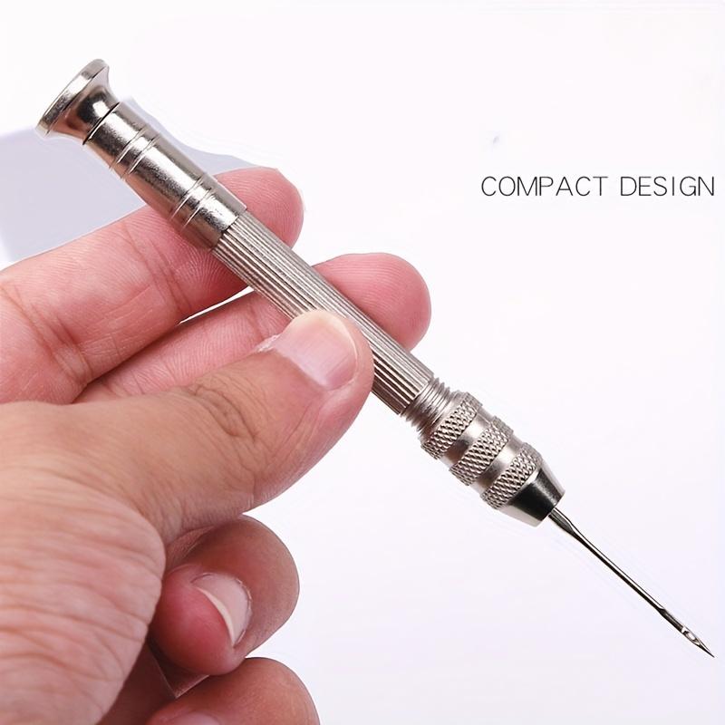 1set Leather Sewing Awl Set Replaceable Multifunctional Shoes Repair Tool Kit Punch Stitching Needles DIY Sewing Leathercraft, Sewing Kit for Children, Utility Tool