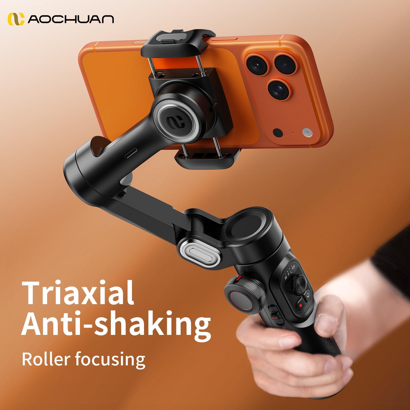 Phone Gimbal Stabilizer 3-Axis Foldable Gimbal for iPhone & Android, Focus Wheel Included, Ideal for Tiktok Youtube Vlogs