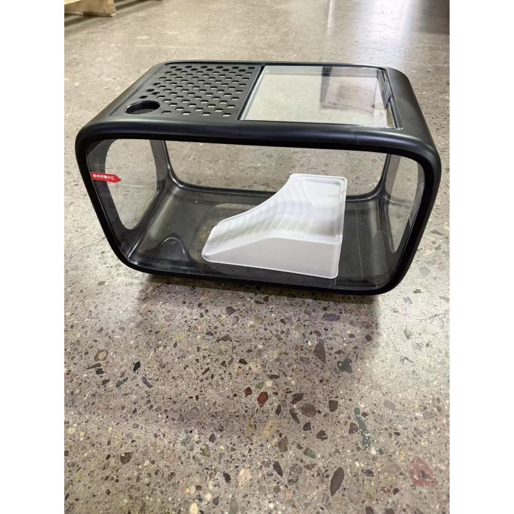 All-in-one turtle and lizard enclosure with lid, minimalist design suitable for living room decoration. Stable base with shatter-resistant construction, rectangular aquarium large-capacity tank for home use,ideal for both freshwater and saltwater breeding