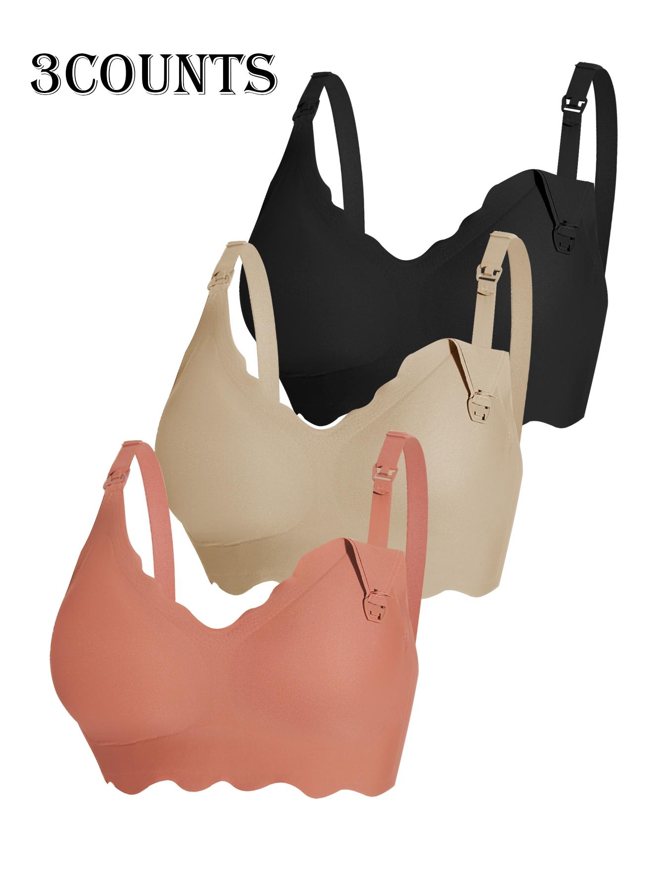 Women's Maternity Nursing Bra Set, Front Button Design, Comfortable Breastfeeding Support, Casual Style, All Season Wear, Maternity Bras