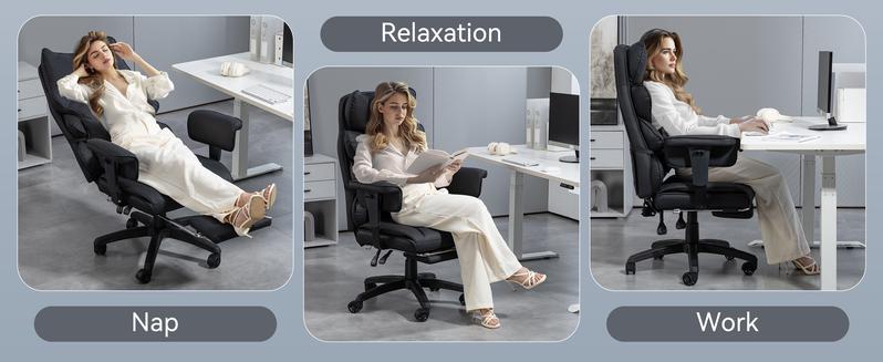 Dowinx High Office Chair, with Pocket Spring Pad and waist Rest, High Back Computer Game Chair, Adjustable Armrests, Footrested, PU leather Dowinx High Office Chair, with Pocket Spring Pad and waist Rest, High Back Computer Game Chair, Adjustable Armrests, Footrested, PU leather