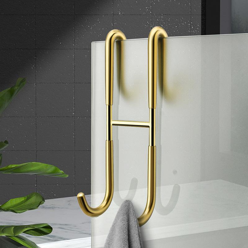 304 Stainless Steel Hooks S-Hooks Double-Sided Coat Hooks Bathroom Glass Door Hooks Back Hooks Double Hooks