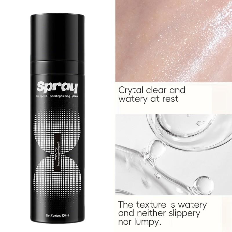 Hydrating Setting Spray 100ML, Say Goodbye to Flakiness, Fine Mist Long-Lasting Makeup, Glowy Finish No Smudging, Moisturizing Makeup Fixer