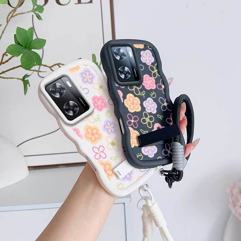1 Piece Colorful pictures For OPPO K10 5G Non-Slip With Lanyard And Stand Flexible Design Ideal For Formal K10 5G