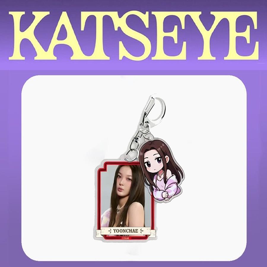 1 piece KATSEYE EYEKONS <GAbriela><Gnarly><Touch> Keychain, pendant, suitable for clothing, bags, car keys, creative and cute party decoration, Christmas gift, Valentine's Day, birthday celeb, Keychain Kawaii, Trendy Cute Keychain