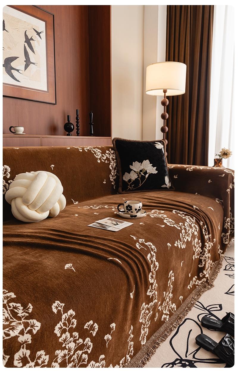 Viral Hit Vintage American Country Style Chenille Sofa Cover & Throw | Soft and Skin-Friendly, Cat Scratch Proof, Universal Home Decor for Living Room, Bedroom & Office | All-Season Pet-Friendly Sofa cover Sofa Couch Covers