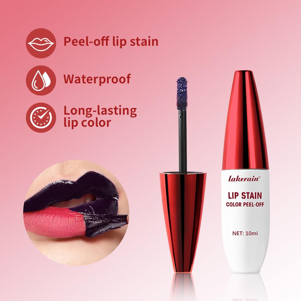3 Color Peel-Off Lip Gloss Set, Highly Pigmented Lip Tint Lip Glaze, Long-Lasting & Transfer-Proof Lip Tatoo, Ultra-Easy to Apply, Non-Sticky Wear, Instantly Brightens & Enhances Lip Color, for Daily Use, Parties & Travel, Makeup