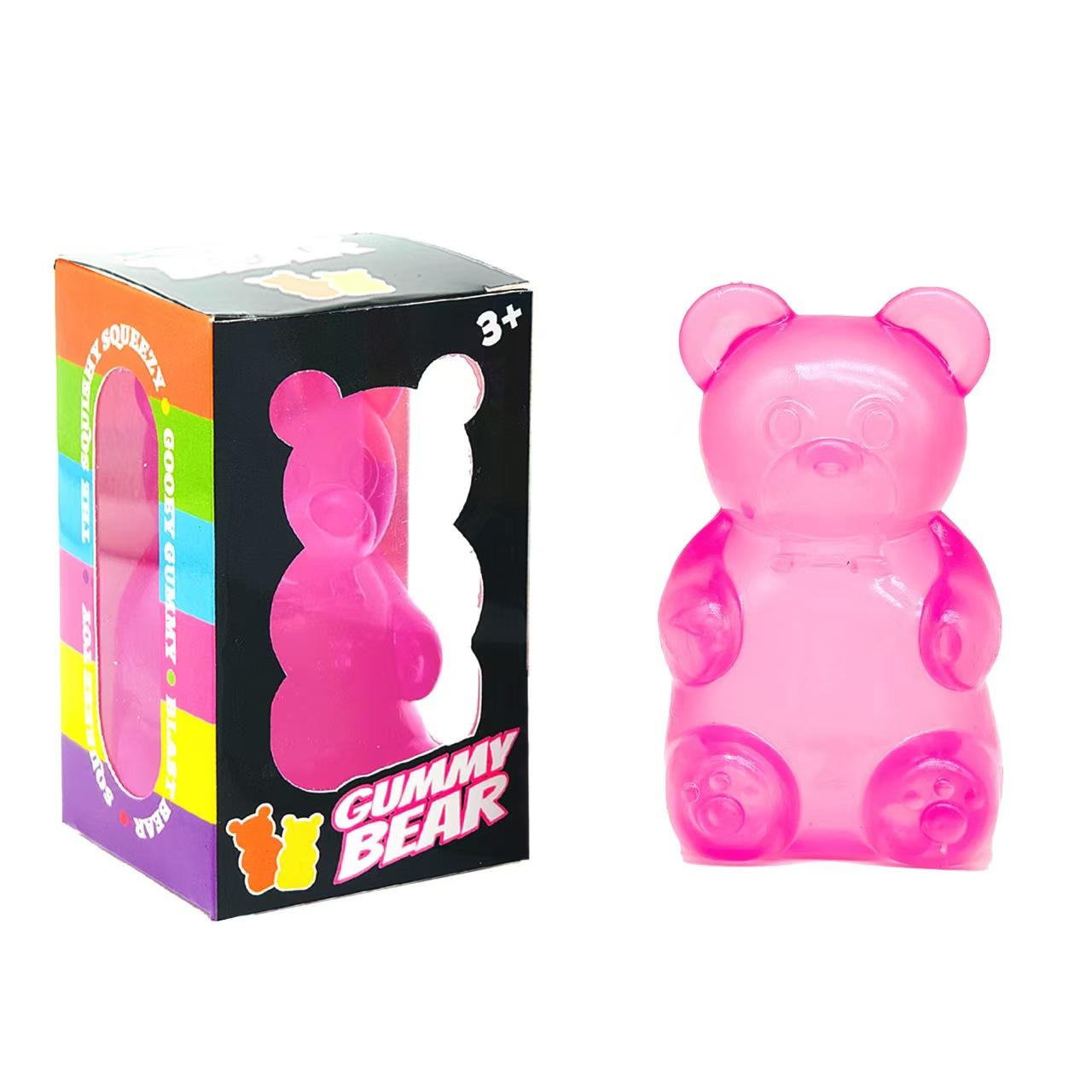 Soft Candy Bear Toy, Sugar-Filled Plush Stress Relief Toy, High-Density Squeeze Ball, Ideal for Kids and Students, Ultra Soft Pressure Release Toy