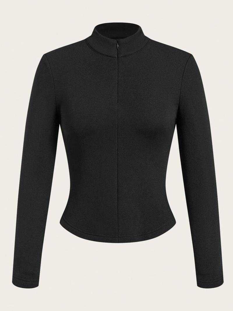 Women's Fall Winter Streetwear Casual Sporty Basic Knit Fleece Pullover High Neck Long Sleeve T-Shirt and Bell Bottoms Two-Piece Set