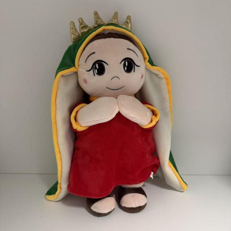 2026 New Children Music Soothing Breathing Doll Jesus Plush Toy Sleep Companion Toy Sound and Light Doll Holiday Gifts for Kids