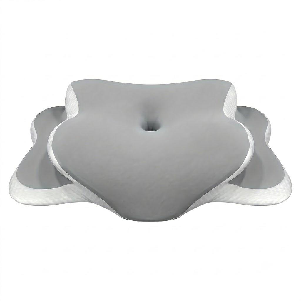 Double Sided Ergonomic Neck Pillow, Travel Neck Cushion, cooling skin-friendly cover and odor-free memory foam. Zoned support with widened armrest, soft comfy, fits all sleeping positions for home use, Neck Rest Cushion