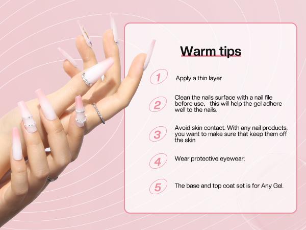 Morovan Gel Base Top Coat: No Wipe Gel Shine Matte Top and Base Coat Set - Soak Off Nail Lamp Long Lasting Top Coat Nail Polish and Gel Base Coat for Women Salon DIY