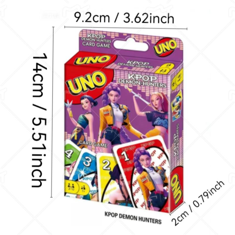 Uno Show 'em Kpop Demon Hunters Card Game for Kids Adults, Family Night Playing Cards, Fun Family Game, Daily Use