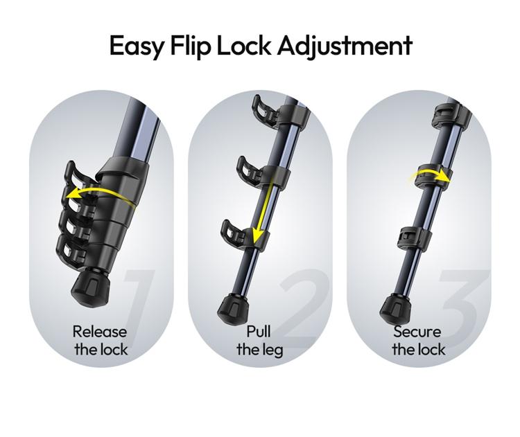 ULANZI Ombra Lightweight Travel Tripod, 59" Professional 5 Section Aluminum Camera Tripod with Claw Super Quick Release Design, for Canon Nikon Sony Cameras DSLR iPhone, Max Load 17lb